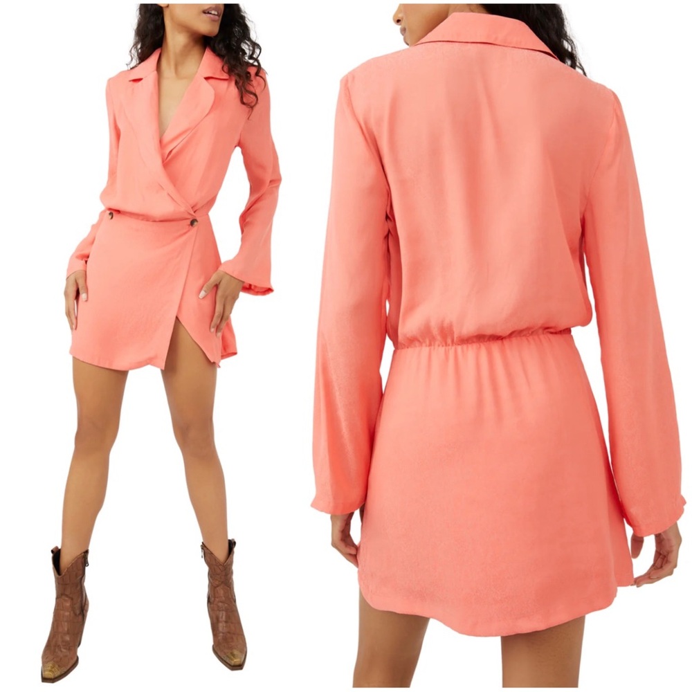 Free People Coral Mini Dress